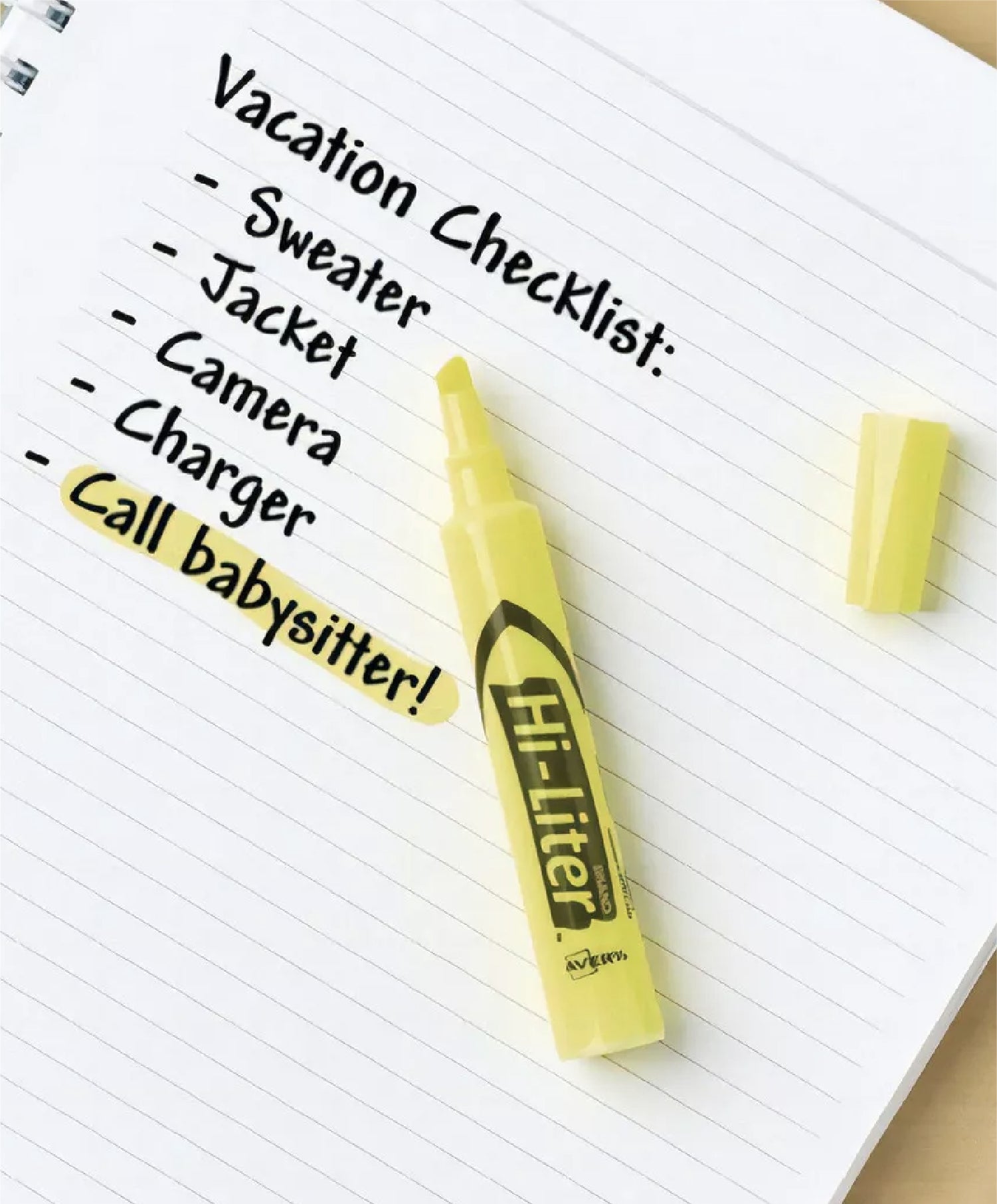 MARCATEXTOS HI LITER AMARILLO PIEZA