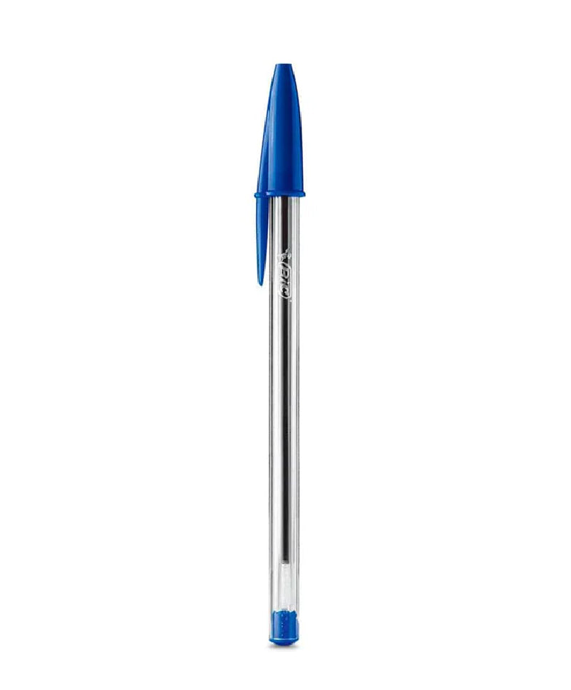 PLUMA BIC P/M AZUL BARRIL TRANSPARENTE CAJA C/12PZ 15492-00068