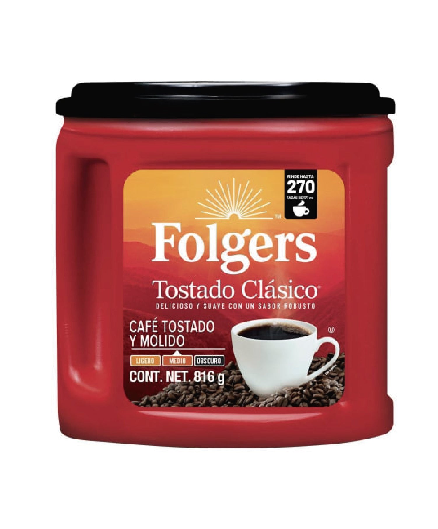 Café Folgers Molido Bote Rojo - 1230 gramos